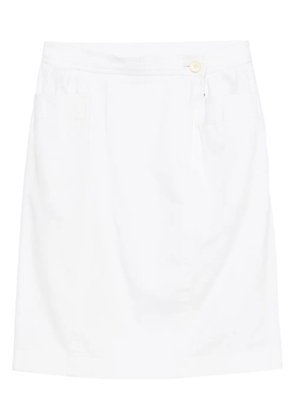 Saint Laurent Pre-Owned 1980s cotton skirt - White