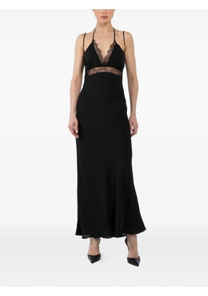 Jacob Lee lace-trim midi dress - Black