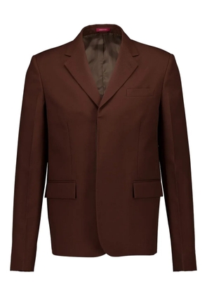 Gucci embossed sleeve wool blazer - CHOCOLATE