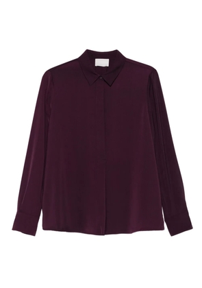 Hemisphere long-sleeved collared blouse