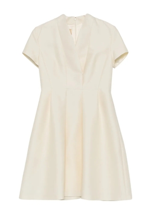 Curiel short-sleeve pleated dress - White