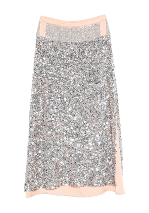 Rabanne sequin-embellishment maxi skirt - Silver