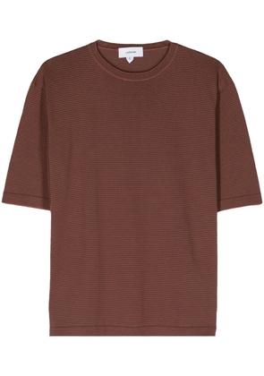 Lardini striped knitted T-shirt - Orange