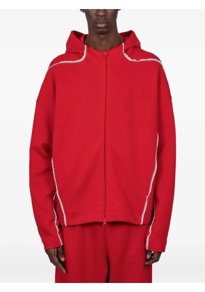adidas x Arte Antwerp zip-up lace-trim hoodie - Red