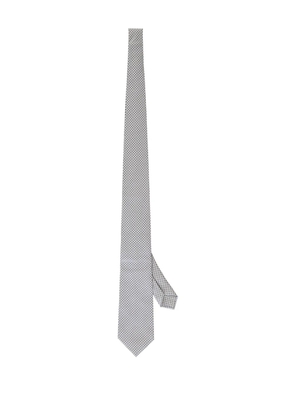 Corneliani jacquard silk tie - White
