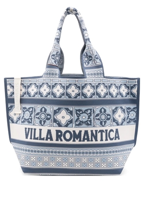 ALEMAIS Villa Romantica patterned tote bag - Blue