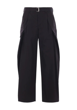 sacai belted wide-leg trousers - Black