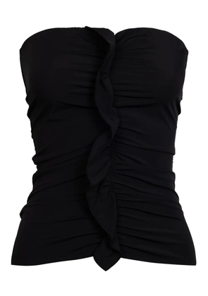 Paris Georgia ruffle-detailing top - Black