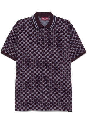 Gucci GG-jacquard piqué polo shirt - Purple
