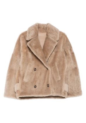 Yves Salomon double-breasted jacket - Brown