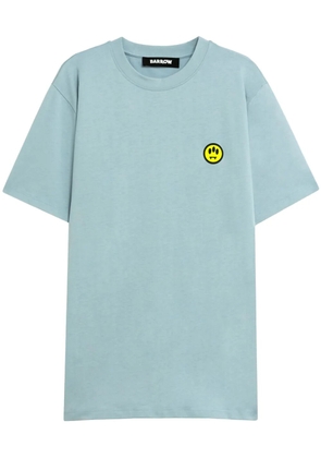 BARROW smile-print T-shirt - Blue