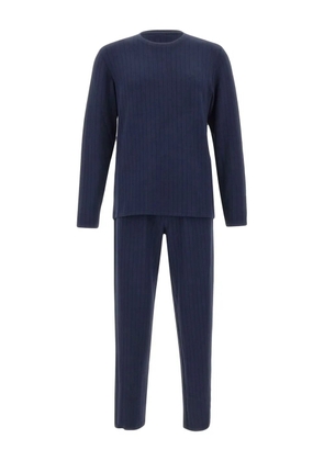 Emporio Armani striped logo pyjama set - Blue