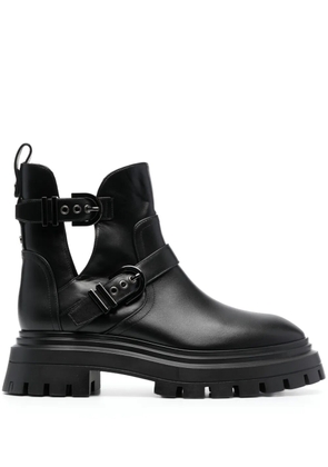 Stuart Weitzman buckle-fastening leather ankle boots - Black