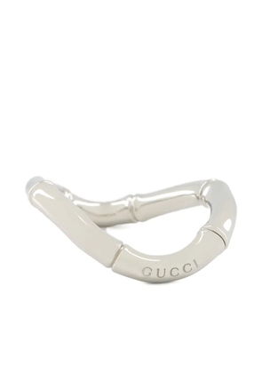 Gucci bamboo-shaped cuff bracelet - Silver