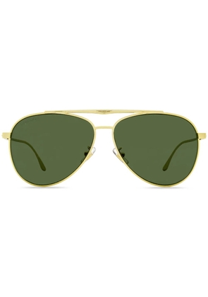 Longines double-bridge pilot-frame sunglasses - Green