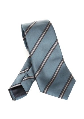 Giorgio Armani stripe-pattern tie - Blue