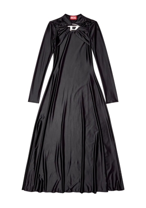 Diesel D-Iamo twist-neck long-sleeve midi dress - Black