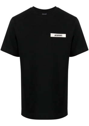Jacquemus logo-patch cotton T-shirt - Black
