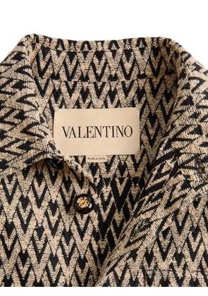 Valentino Garavani button-fastening shirt jacket - Neutrals