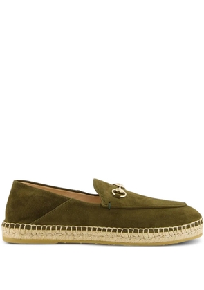 Gucci horsebit suede espadrilles - Green