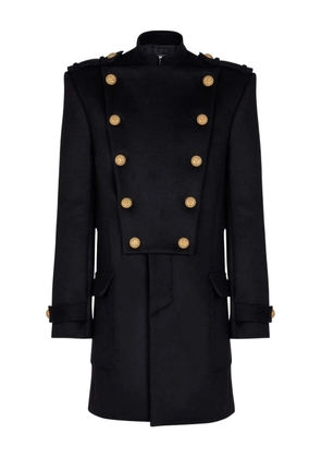 Balmain detachable-bib coat - Black