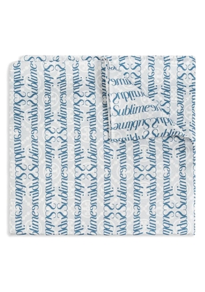 Tory Burch text-print scarf - White