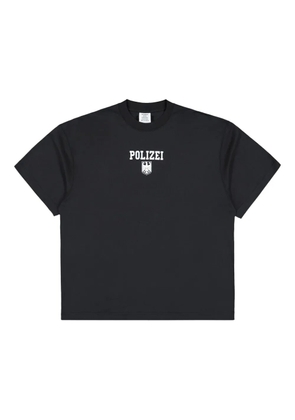 VETEMENTS Polizei Eagle-emblem T-shirt - Black