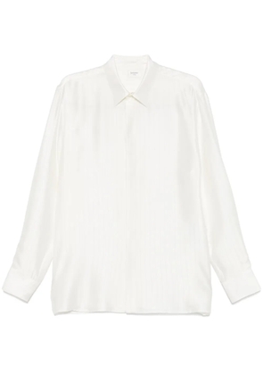 Saint Laurent striped satin shirt - White