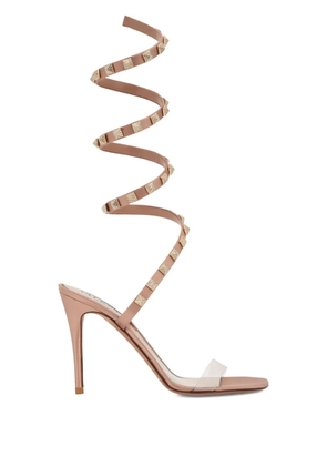 Valentino Garavani 100mm studded spiral sandals - Pink