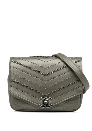 CHANEL Pre-Owned 2018-2019 small Data Center Envelope crossbody bag - Gold