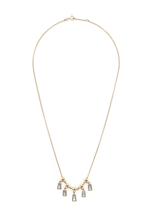 LEANDRA 18kt yellow gold Taper-5 diamond necklace