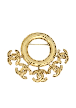 CHANEL Pre-Owned 1994 CC charms brooch - Gold