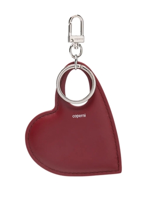 Coperni heart-shape leather keyring - Red