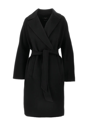 Weekend Max Mara notched belted coat - Black