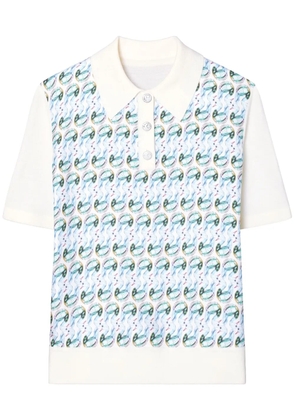 Tory Burch T Monogram polo top - Blue