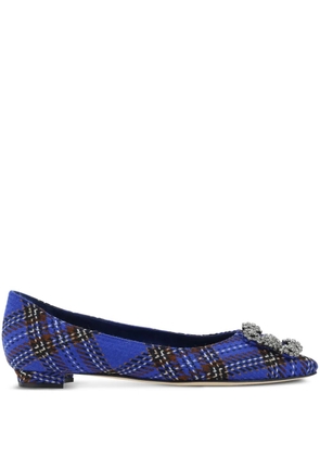 Manolo Blahnik Hangisi ballerina shoes - Blue