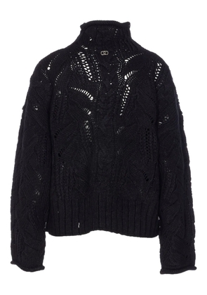 LIU JO openwork high-neck sweater - Black