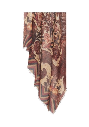Pierre-Louis Mascia floral-print scarf - Brown