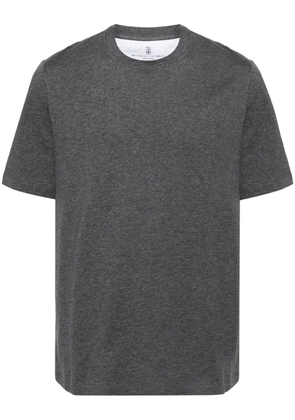 Brunello Cucinelli mélange-effect cotton T-shirt - Grey