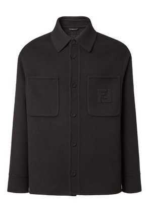 FENDI patch-pocket overshirt - Black