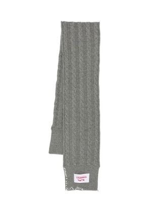 Charles Jeffrey Loverboy cable-knit scarf - Grey