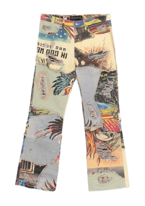 Who Decides War patchwork ripped denim - Neutrals