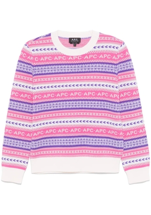 A.P.C. jacquard sweater - Pink