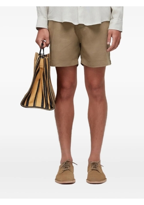 Osklen linen tailored shorts - Neutrals