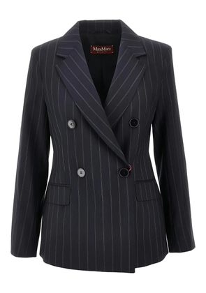 Max Mara pinstripe double-breasted blazer - Blue