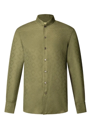 Shanghai Tang jacquard long-sleeve shirt - Green