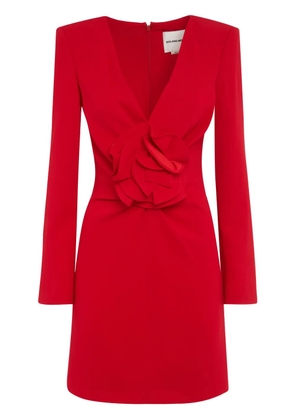Roland Mouret floral-appliqué dress - Red