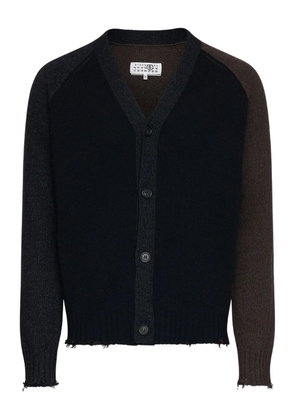 MM6 Maison Margiela contrast raglan sleeve cardigan - Black