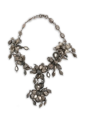 Bottega Veneta Pre-Owned 2020s flower-embellishment necklace - Silver