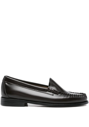 G.H. Bass & Co. leather almond-toe loafers - Brown